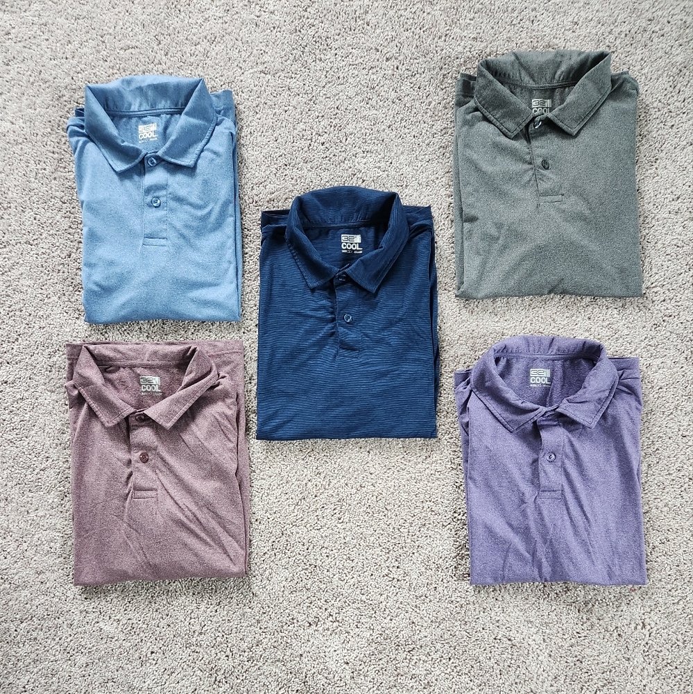 32 degrees cool polos bundle of 5 EUC